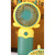 Handheld Personal Fan Portable Cute Look USB Rechargeable Powerful Wind Mini Handheld Fan for Home Outdoor Office Yellow and Dark Green