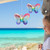 Wind Chimes Plastic Butterfly Reflective Rotating Windmill Decoration for Hanging Bring Happiness Outdoor Garden Decoration