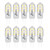 10Pcs G4 LED Bulb Brightness Dimming High Color Rendering Transparent Shell Light Bulbs for Landscape Lights DC 12V Warm Light