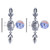 2pcs/set Ceramic Cabinet Handle Modern Simple Style Hand Painted Ceramic Cabinet Knobs1060D Plantain Blue and White Porcelain