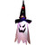 1PC Halloween Witch Hat Hanging Light Ghost Wizard Hat Shaped LED Ghost Lamp Battery-Powered Hanging Flashing Witch Ghost Light Garden Decorative Ghost Lights for Halloween Party Bar Outdoor Decor