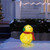 Chick with Scarf Decor Lights Yellow Chick Flat Garden Sculpture Chick Ornaments for Lawn Yard Christmas Holiday Decorations