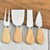 Cheese Knives Set Stainless Steel Blade Ergonomic Handle Cheese Cutter Fork with Wooden Box for Pizza Bread