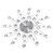 Metal Crystal Decorative Wall Clock Simple Art Crystal Large Retro Clock for Living Room Bathroom Kitchen