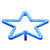 Star Shape LED Light Neon Sign Neon Light for Birthday Party Living Room USB/Battery PoweredBlue