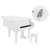 Wood Piano Model Music Box Jewelry Storage Musical Boxes with Stool Home Decoration Birthday Gift