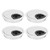 4Pcs/Set Zinc Alloy Computer Desk Grommet Cable Hole Cover Organizer for Home Office