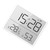 Digital Alarm Clock LCD Screen Temperature Humidity Time Display Electronic Clock for Home Bedroom Office White 8218