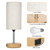 Neoglint Bedside Table Lamp Nightstand Lamp with Warm White LED Bulb Desk Light Touch Control USB A Type-C Charging Ports AC Power Sockets 3 Levels Dimmable for Living Room Bedroom Study Room Cafe Shop