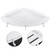 Bathroom Shelf Organizer No Punching Corner Shelf Shampoo Holder Storage Rack with Hook(White )