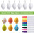 Easter Eggs Decorations White Easter Eggs with Hanging Rope Easter DIY Craft Paint for Decoration and Gift