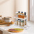 Pull Rotate Spice Rack Multifunctional Large Capacity Durable Stable 2 Tier Spice Organizer for Home Kitchen