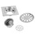 Thick Stainless Steel Square Antiodor Bathroom Floor Drain Cover Waste Gate Shower Drainer (Type 3)