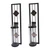 2pcs Wall Mounted Candle Holder Retro Lightweight Fashion Iron Glass Sconces for Decoration Oblique Square