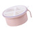 Round 4 Grid Seasoning Box Plastic 4 Compartment Condiment Box Kitchen Seasoning Storage Container Dusty Pink