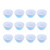 12PCS 6in Salad Bowls Food Serving Bowls Imitation Porcelain Dinnerwar TablewareLight Blue Dot