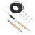 Screen Repair Kit Steel Nylon Screen Roller 32.8ft Screen Spline 8pcs Screen Clips Removal Hook 5 in 1 Window Door Screen Repair Kit