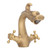 Basin Faucet Brass Retro European Style Good Sealing Corrosion Resistant Single Hole Mixer Tap with 2 Hose