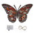 Wooden Handicraft Ornaments Hollow Butterfly 3D Woodcarving Innovative Home Decorations with Light