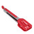 Stainless Steel Silicone Steak Clamp Foldable Barbecue Baking Tongs for BBQ Kitchen 9po rouge
