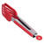 Stainless Steel Silicone Steak Clamp Foldable Barbecue Baking Tongs for BBQ Kitchen 9po rouge