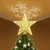 LED Hollow Star Snowflake Projector Light Rotation Lamp for Christmas Tree Top Decoration