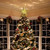LED Hollow Star Snowflake Projector Light Rotation Lamp for Christmas Tree Top Decoration