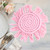 Household Hand Woven Round Placemat Insulation Coaster Coffee Cup Insulation Pad Mat Decoration(Pink Round shape)