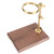Brass Coffee Filter Cup Holder Filter Rack Stand Shelf with Wood Base Adjustable Height