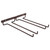 Hanging Metal Wine Cup Rack Bar Double Stemware Glass Bottle Goblet Inverted Holder