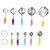 10Pcs/Set Stainless Steel Measuring Cup Spoon Set with Silicone Handle Baking Tool for HomeColorful