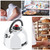 Teapot Shaped 60 Minutes Kitchen Timer Stainless Steel Mechanical Wind up Timer Time Reminder