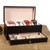 High Grade 4 Slot Leather Watch Storage Box Case With Drawer Jewelry Organizer Container(Black)