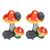 2Pcs Hedgehog Mushroom Ornament Miniature Animal Statue Bonsai Decoration for Garden IndoorOrange