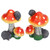 2Pcs Hedgehog Mushroom Ornament Miniature Animal Statue Bonsai Decoration for Garden IndoorOrange