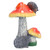 2Pcs Hedgehog Mushroom Ornament Miniature Animal Statue Bonsai Decoration for Garden IndoorOrange
