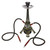 2 Hose Hookah Set Metal Paris Tower Shaft Hookah Kit with Vase Base Bowl and Tongs for Travel Home