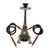 2 Hose Hookah Set Metal Paris Tower Shaft Hookah Kit with Vase Base Bowl and Tongs for Travel Home