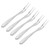 5Pcs Stainless Steel Fruit Fork MultiPurpose Dessert Fork with Handle for Party Kitchen