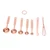 Measuring Spoons 7 in 1 Stainless Steel Stackable Design Multifunction Measuring Spoons Set with Leveler Eggbeater Rose Gold