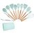 12Pcs Light Green Silicone Cooking Utensils NonStick Kitchenware Set with Storage Box