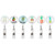 Portable Cute Pattern 360 Degree Rotating Retractable Work Card Clip Holder Buckle Supplies