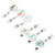Portable Cute Pattern 360 Degree Rotating Retractable Work Card Clip Holder Buckle Supplies