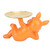 Bulldog Statue Storage Tray Synthetic Resin Unique Bulldog Tray Ornament for Home Entryway Shop Office Orange