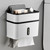 Bathroom Tissue Box Double Layer Suction Cup Wall Mounted Tissue Dispenser Space Saving Plastic Napkin Dispenser