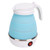 Foldable Portable Kettle Quick Boiling Safe Collapsible Electric Travel Water Boiler for Home Camping 600ml Blue EU Plug 220V