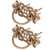 2 Sets Antique Hollow Pulls Handle Copper Bookcase Wardrobe Drawer Handle  Furniture Accessories
