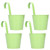 4Set Flower Plant Succulent Pot Wall Mounted Iron Planter Garden Balcony Accessory(Light Green Detachable)