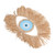 Woven Eye Wall Decor Weather Resistant Vivid Elegant Straw Woven Wall Ornament for Living Room Bedroom Sky Blue
