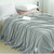 Cooling Blanket Milk Fleece Lattice Jacquard Blanket Summer Cold Single Nap Blanket for Sofa Bed Office Light Gray 150x200cm